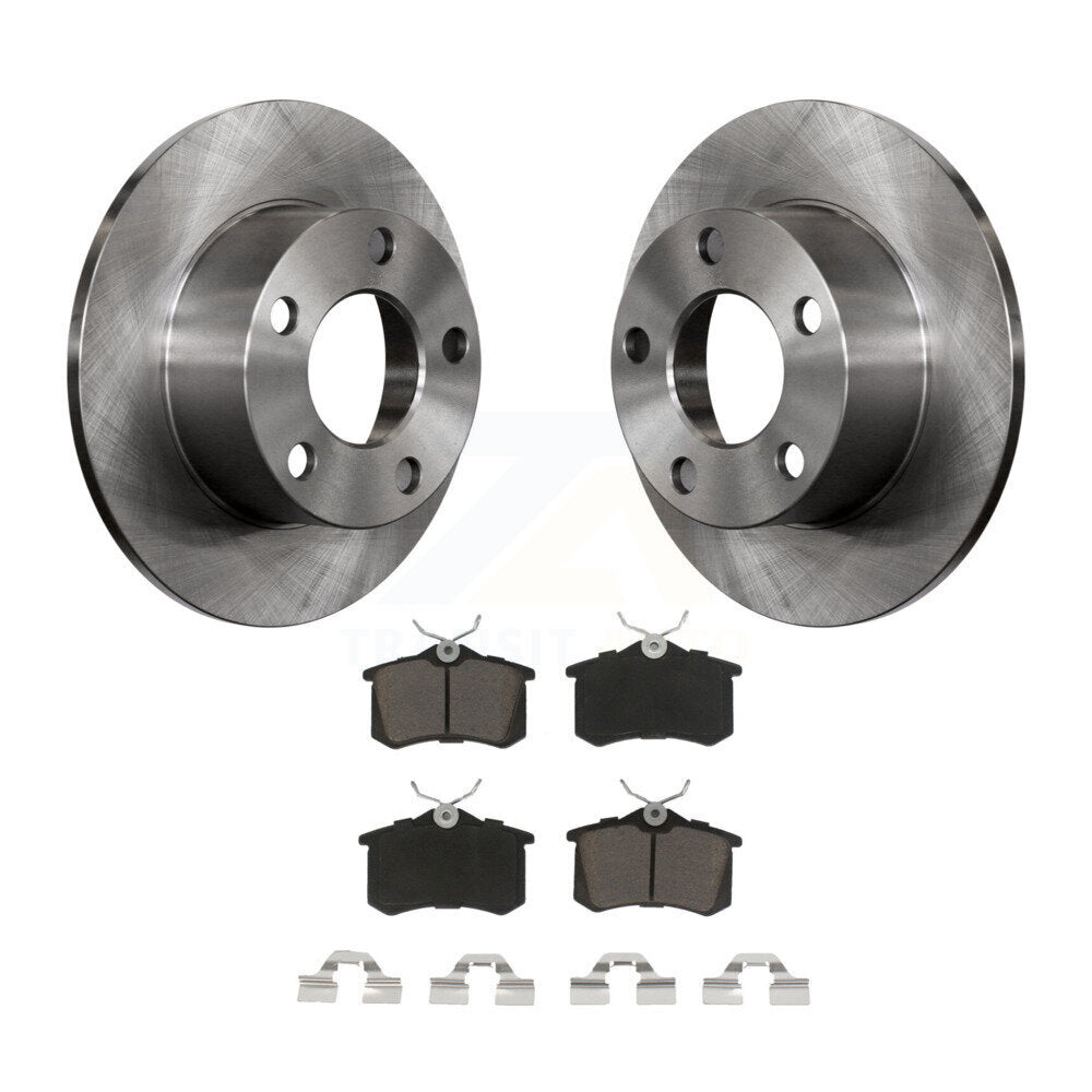 Disc Brake Rotors And Ceramic Pads Rear Kit For Volkswagen Passat Audi A6