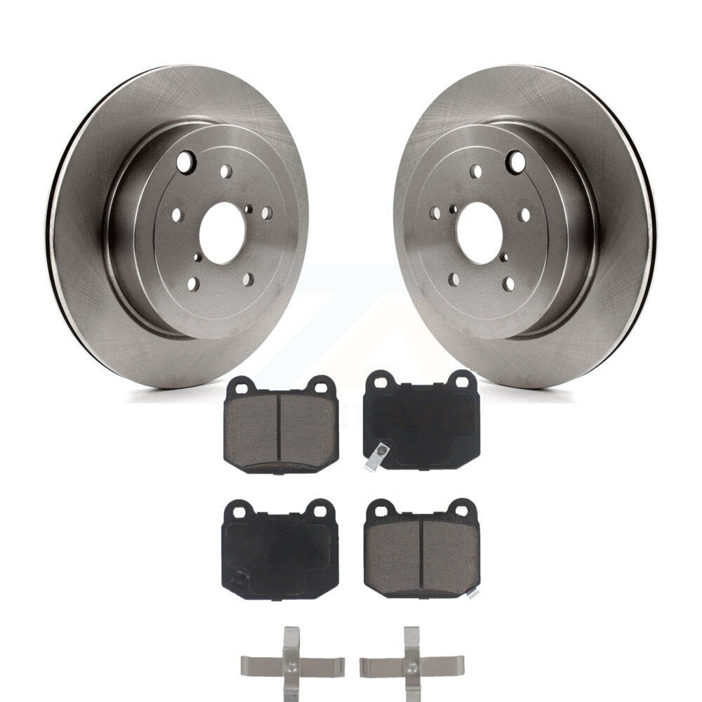 Disc Brake Rotors And Ceramic Pads Rear Kit For Subaru Impreza WRX STI