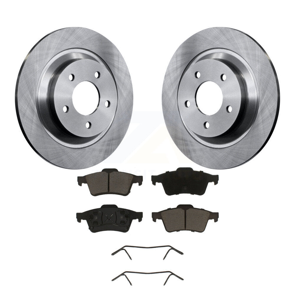 Disc Brake Rotors And Ceramic Pads Rear Kit For 2006 Mazda 5 To 02 06