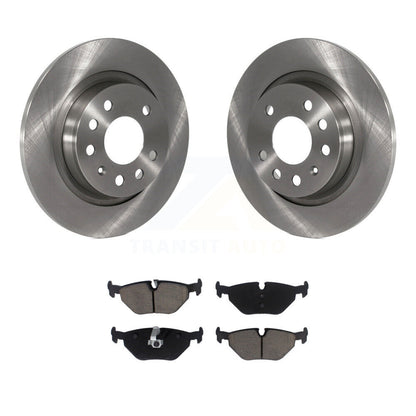 Disc Brake Rotor & Ceramic Pad Rear Kit For 2003 Saab 9-3 Sedan With Solid