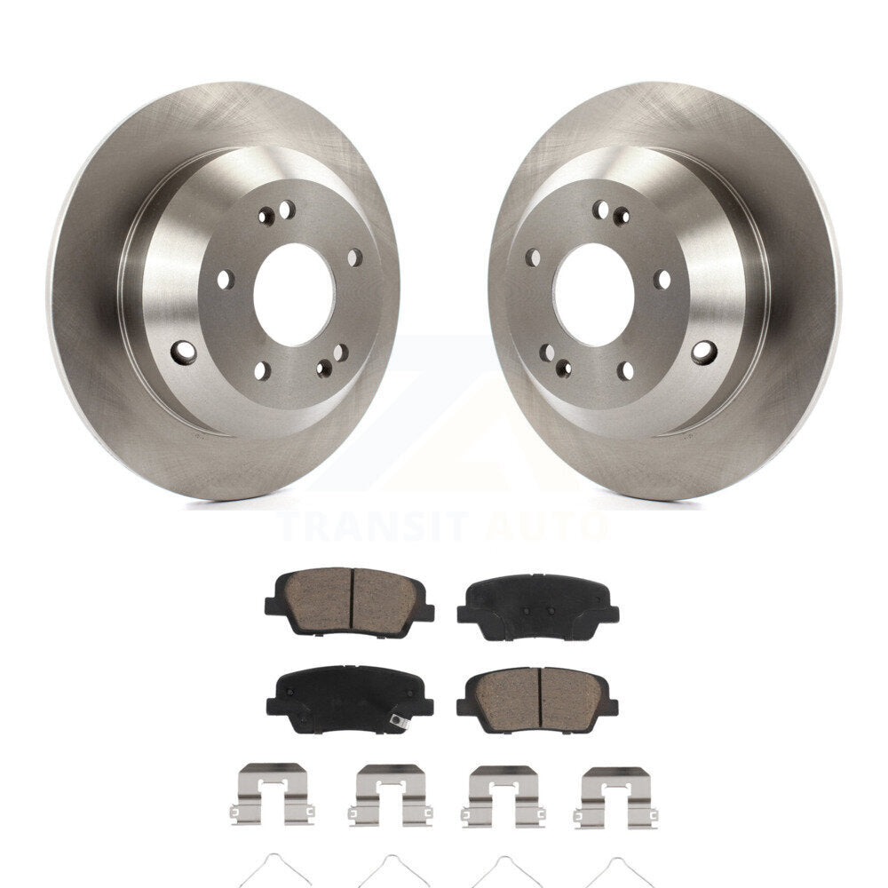Disc Brake Rotors Ceramic Pad Rear Kit For Kia Sorento Hyundai Santa Fe Sport XL