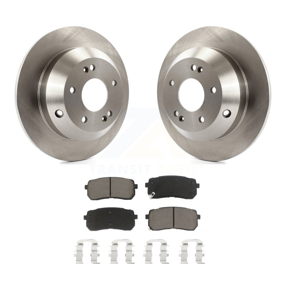 Disc Brake Rotors And Ceramic Pads Rear Kit For 2015-2021 Kia Sedona