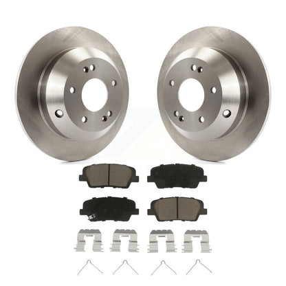 Brake Rotor Ceramic Pad Rear Kit For 14-15 Kia Sorento With Red Painted Calipers