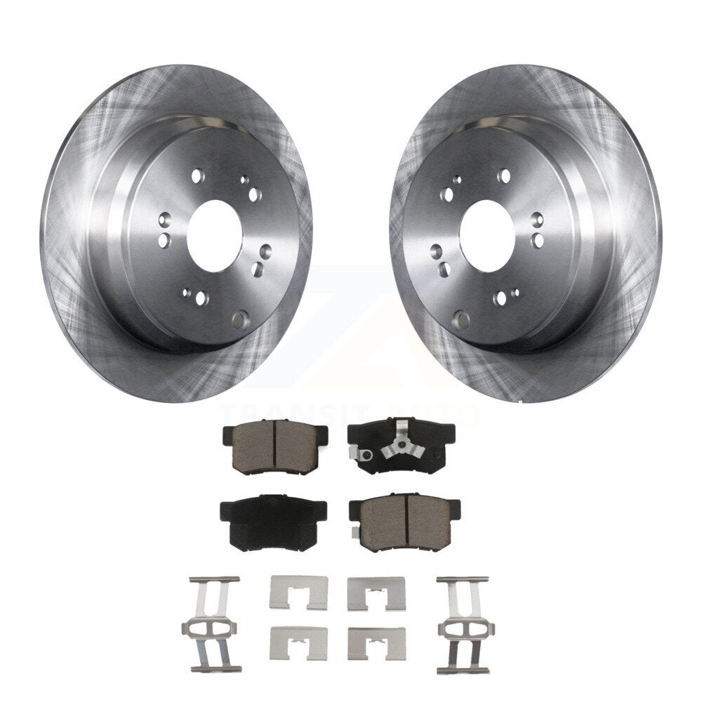 Disc Brake Rotors And Ceramic Pads Rear Kit For Honda CR-V Acura RDX
