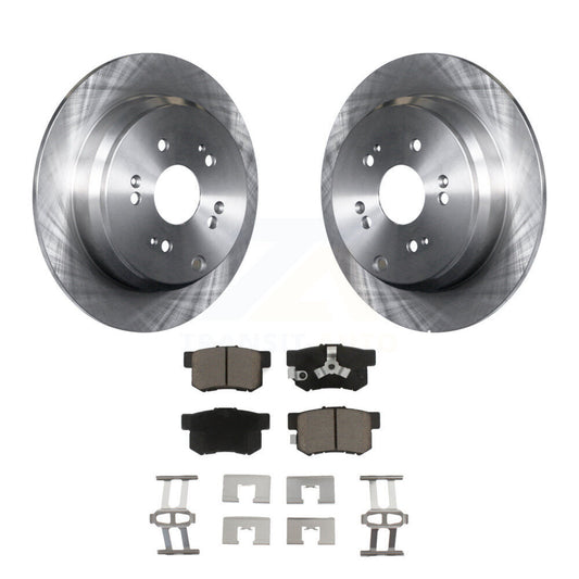 Disc Brake Rotors And Ceramic Pads Rear Kit For Honda CR-V Acura RDX
