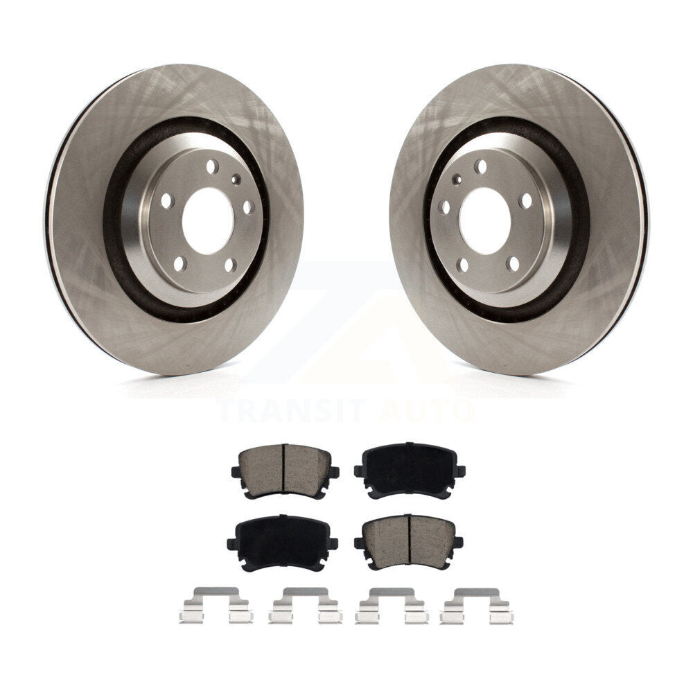 Disc Brake Rotors And Ceramic Pads Rear Kit For Audi A6 Quattro