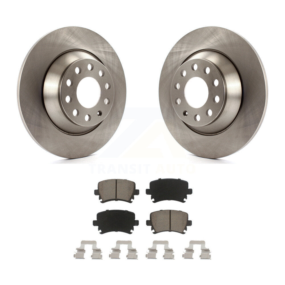 Disc Brake Rotors And Ceramic Pads Rear Kit For Audi A6 Quattro