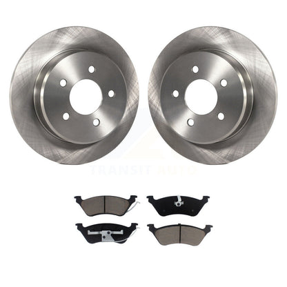Brake Rotor Ceramic Pad Rear Kit For Dodge Grand Caravan Chrysler Town & Country