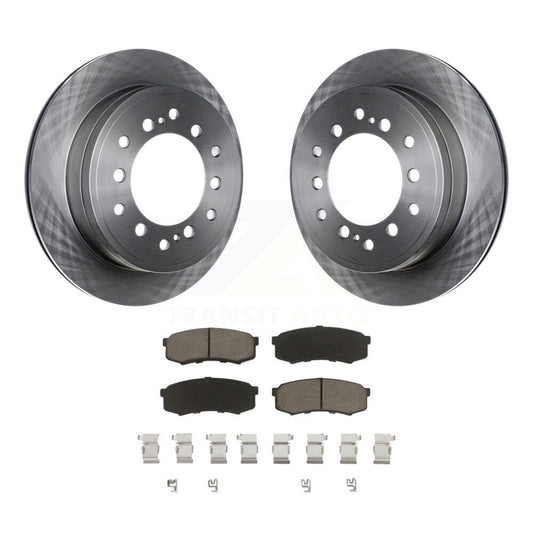 Disc Brake Rotors Ceramic Pad Rear Kit For Toyota 4Runner Lexus GX460 FJ Cruiser