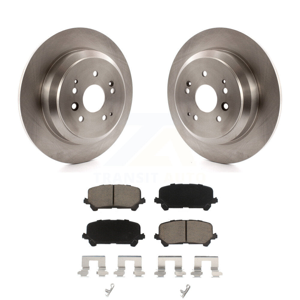 Disc Brake Rotors And Ceramic Pads Rear Kit For 2014-2016 Acura MDX