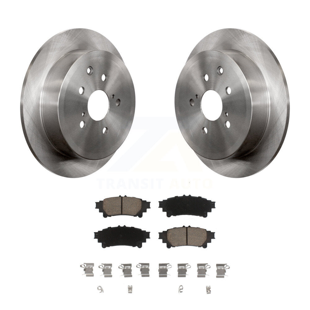 Brake Rotor Ceramic Pad Rear Kit For Toyota Sienna Highlander Lexus RX350 RX450h