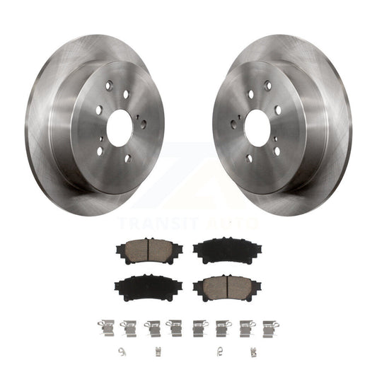 Brake Rotor Ceramic Pad Rear Kit For Toyota Sienna Highlander Lexus RX350 RX450h