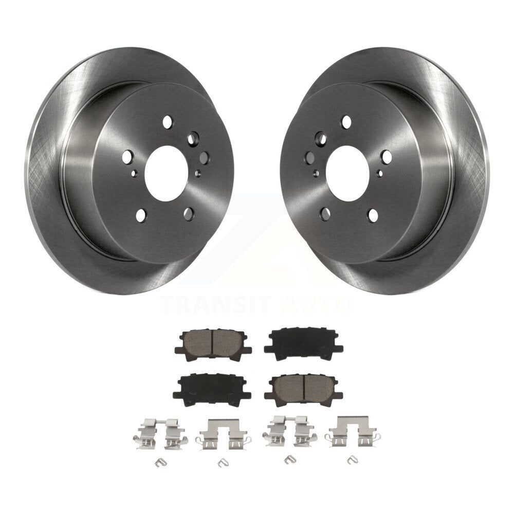 Brake Rotors Ceramic Pad Rear Kit For Lexus RX350 Toyota Highlander RX330 RX400h