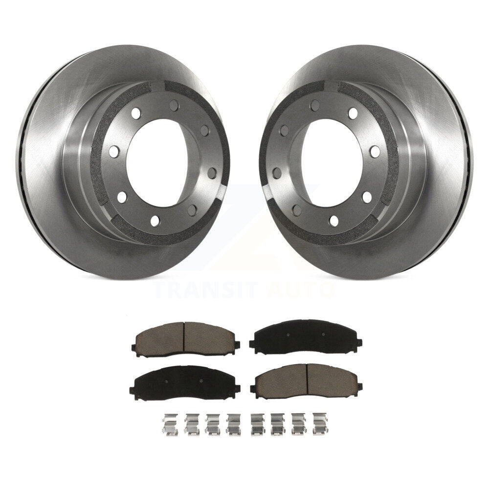 Disc Brake Rotors And Ceramic Pads Rear Kit For Ford F-350 Super Duty F-250