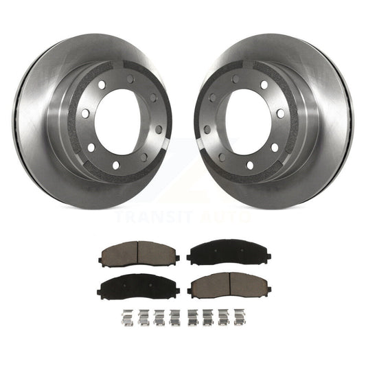 Disc Brake Rotors And Ceramic Pads Rear Kit For Ford F-350 Super Duty F-250
