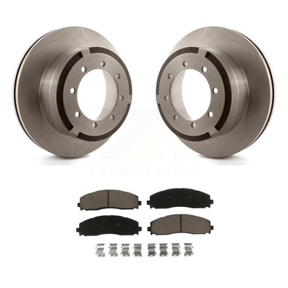 Disc Brake Rotors And Ceramic Pad Rear Kit For Ford F-350 Super Duty F-250 F-450