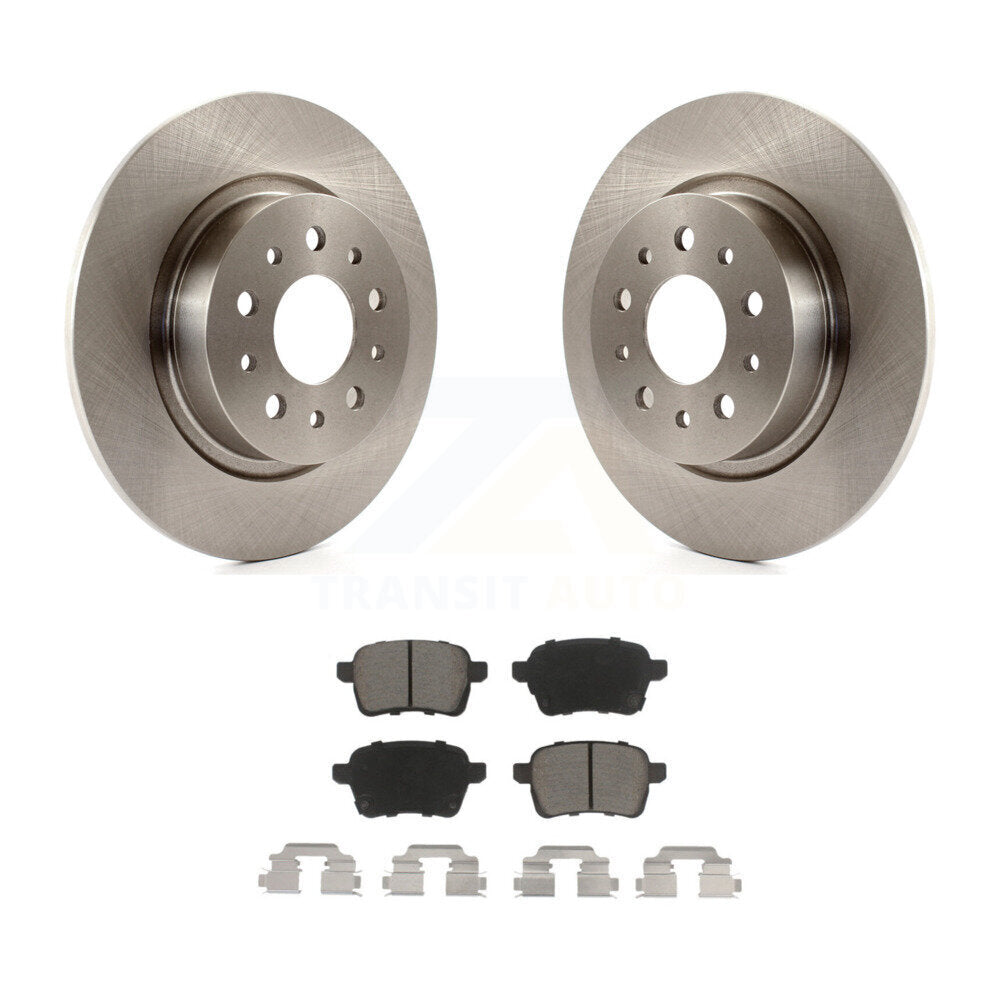 Disc Brake Rotors And Ceramic Pads Rear Kit For 2014-2020 Fiat 500L
