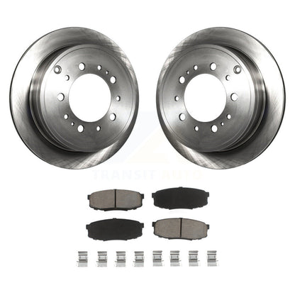 Disc Brake Rotor Ceramic Pad Rear Kit For Toyota Tundra Sequoia Lexus LX570 Land