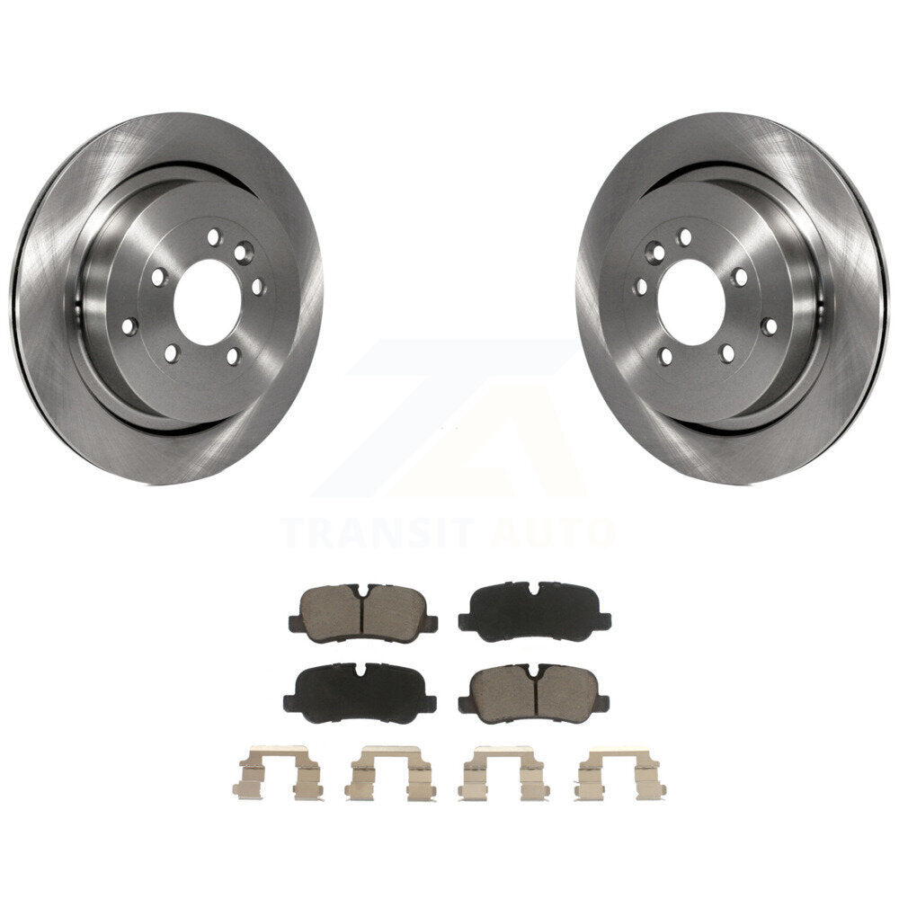 Disc Brake Rotors And Ceramic Pads Rear Kit For Land Rover Range Sport LR4 LR3