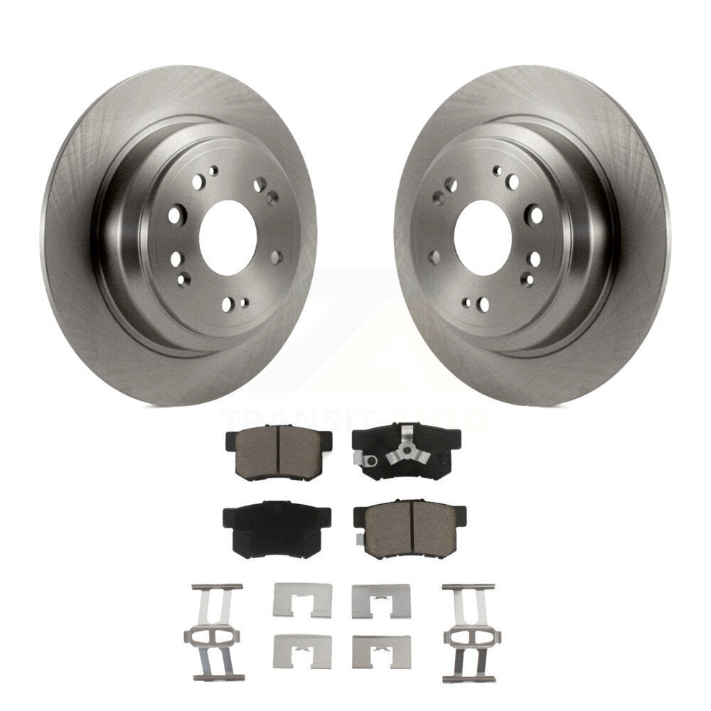 Disc Brake Rotors And Ceramic Pads Rear Kit For Honda Accord Crosstour