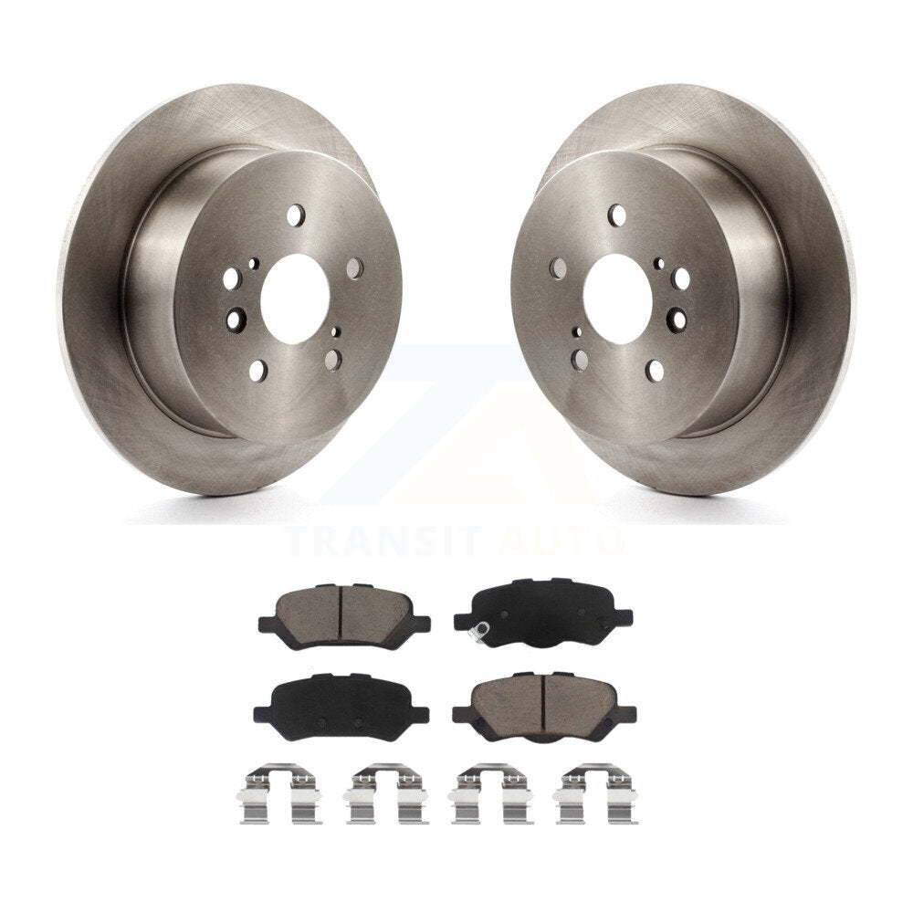 Disc Brake Rotors And Ceramic Pads Rear Kit For 2009-2016 Toyota Venza