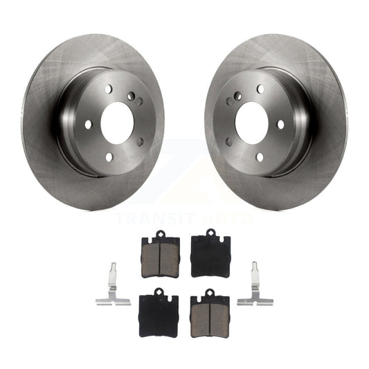 Brake Rotors Ceramic Pad Rear Kit For Mercedes-Benz C230 SLK350 CLK320 E320 C280