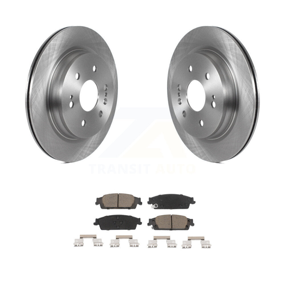 Brake Rotor Ceramic Pad Rear Kit For 2019 Chevrolet Silverado 1500 LD GMC Sierra