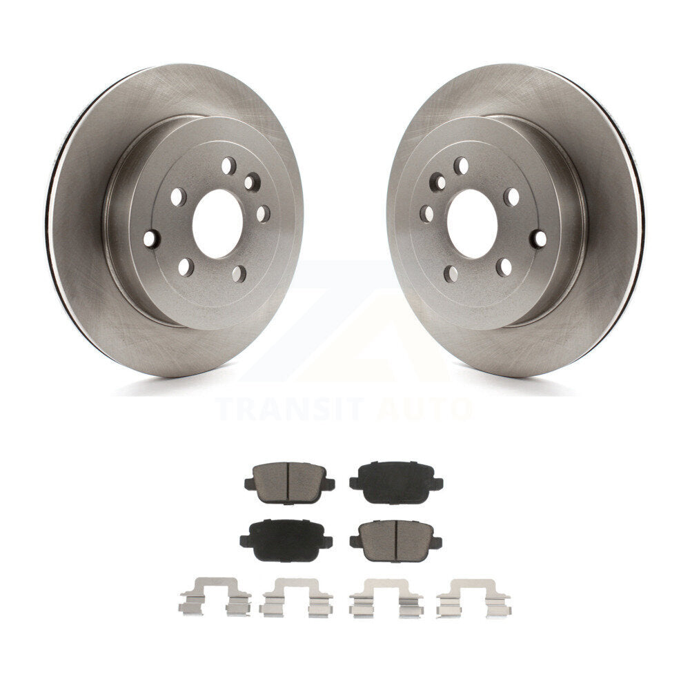 Disc Brake Rotors And Ceramic Pads Rear Kit For 2008-2011 Land Rover LR2