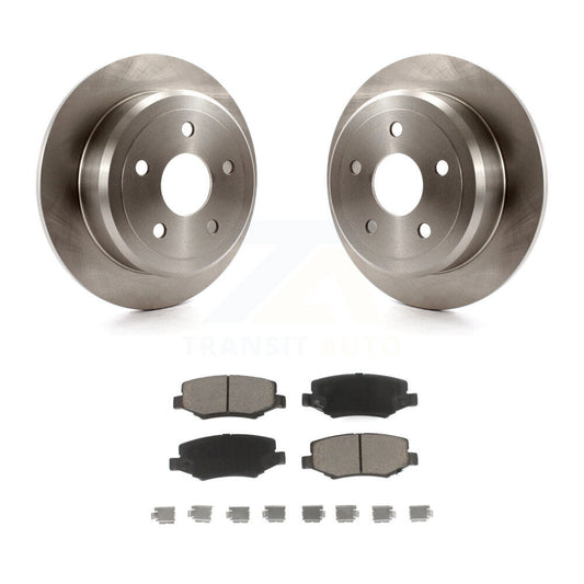 Disc Brake Rotors And Ceramic Pads Rear Kit For Jeep Wrangler JK