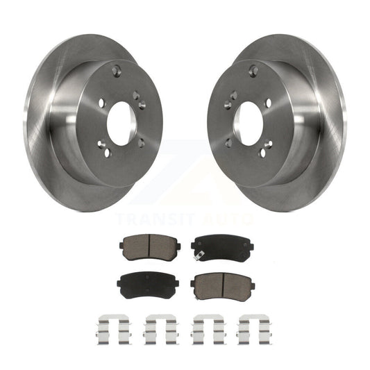 Disc Brake Rotors Ceramic Pad Rear Kit For 2006-2010 Hyundai Accent Kia Rio5 Rio