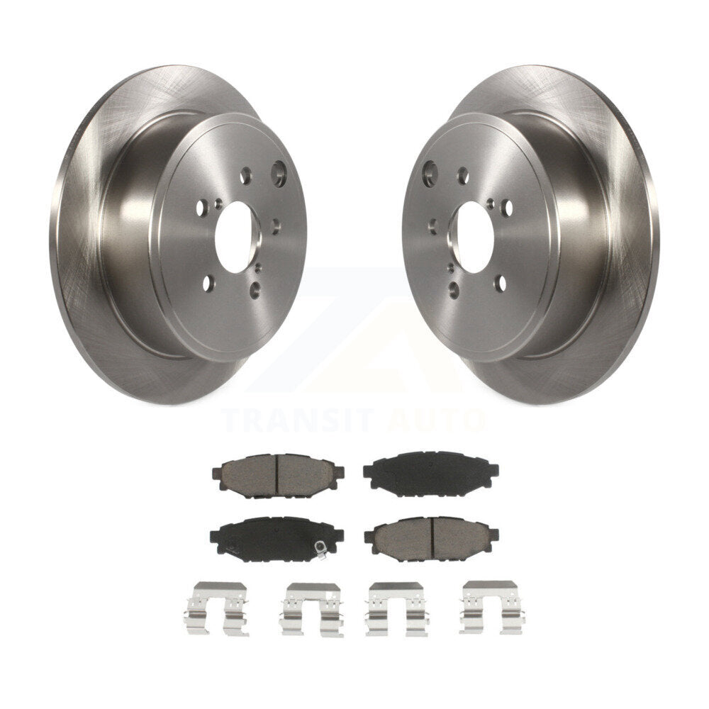 Disc Brake Rotors And Ceramic Pads Rear Kit For Subaru WRX