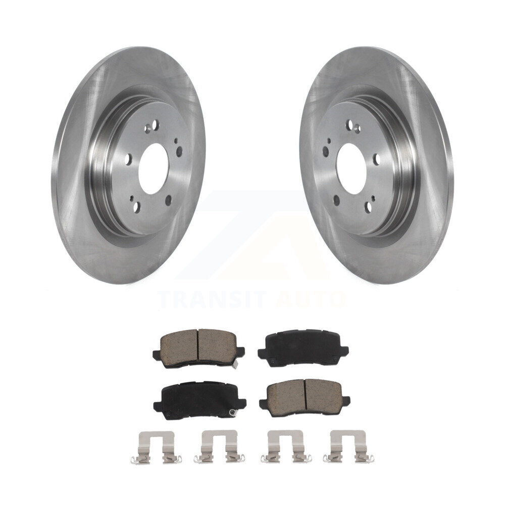Disc Brake Rotors And Ceramic Pads Rear Kit For 2018-2023 Honda Odyssey