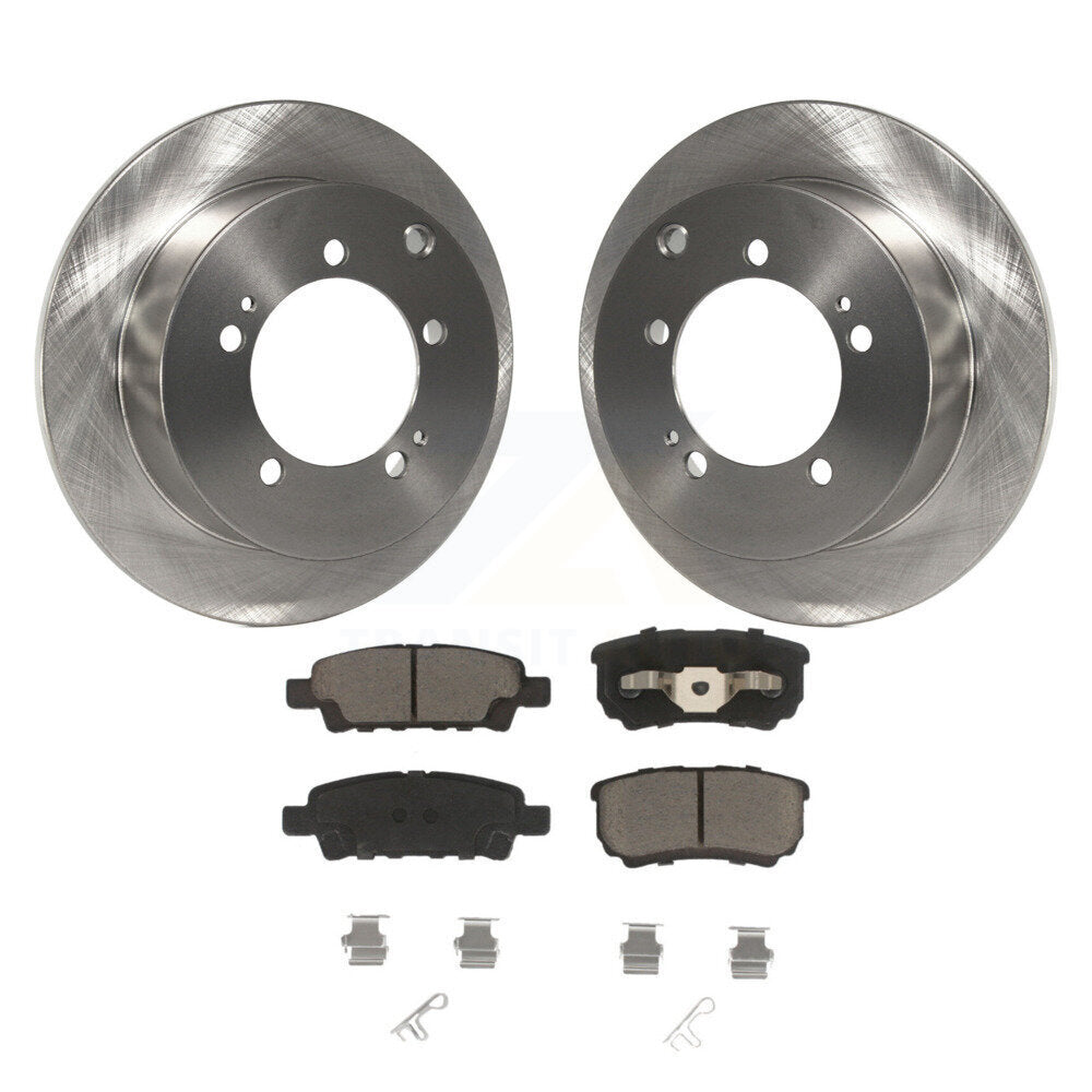 Disc Brake Rotors And Ceramic Pads Rear Kit For Mitsubishi Lancer Outlander