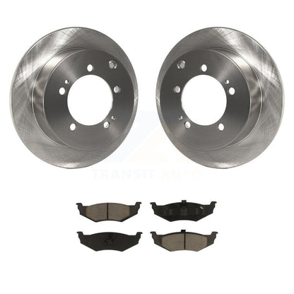 Brake Rotors Ceramic Pad Rear Kit For 2000 Dodge Stratus With 14" Factory Wheels