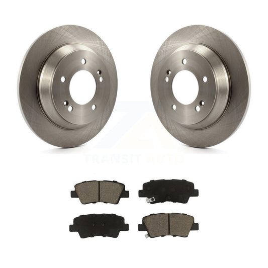 Brake Rotor Ceramic Pad Rear Kit For 14-17 Kia Rondo With Electric Parking