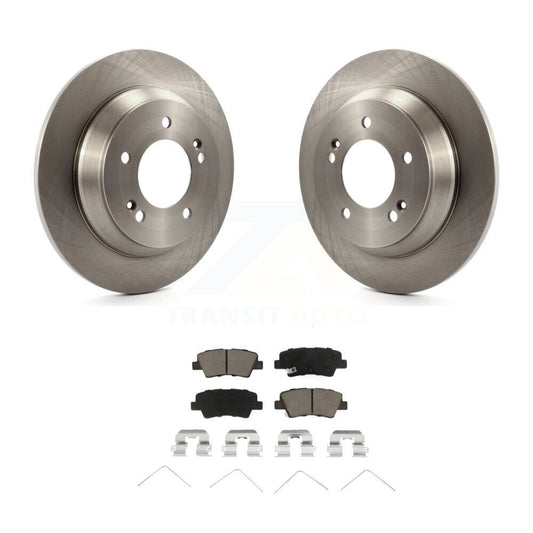 Brake Rotor & Ceramic Pad Rear Kit For 14-17 Kia Rondo With Manual Parking