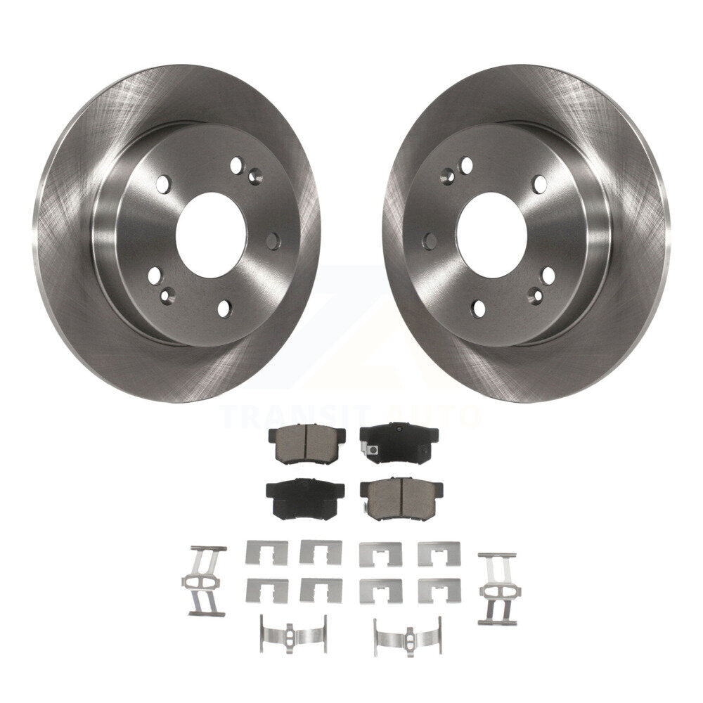 Disc Brake Rotors And Ceramic Pads Rear Kit For 1997-2001 Honda Prelude