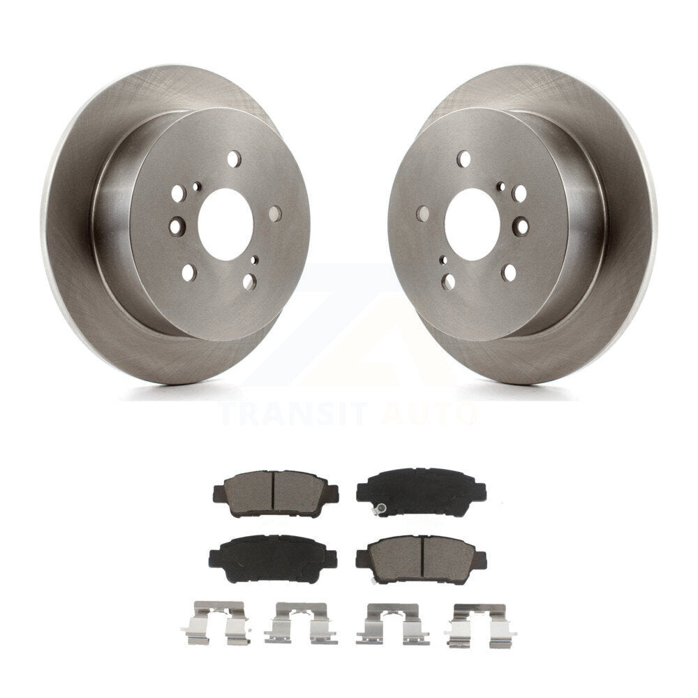 Disc Brake Rotors And Ceramic Pads Rear Kit For 2004-2010 Toyota Sienna