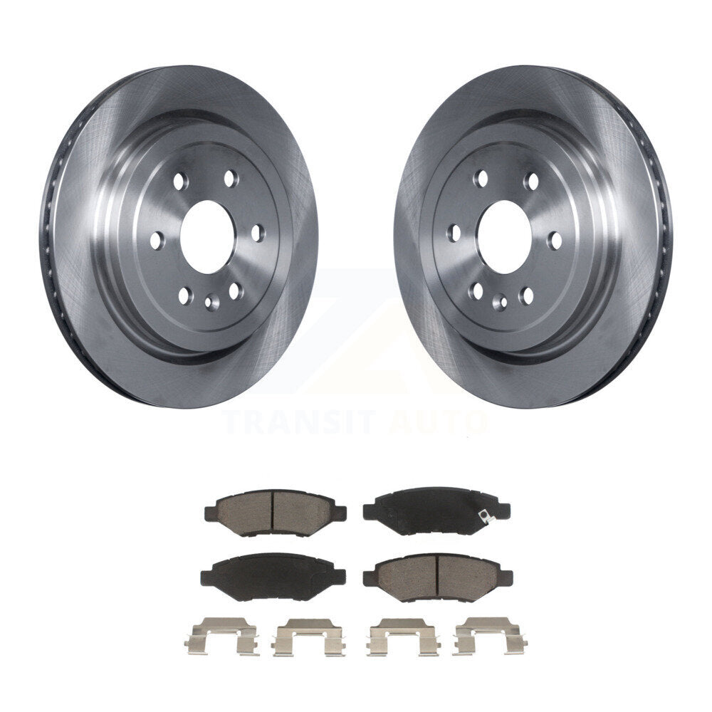 Disc Brake Rotors And Ceramic Pads Rear Kit For Cadillac SRX Saab 9-4X