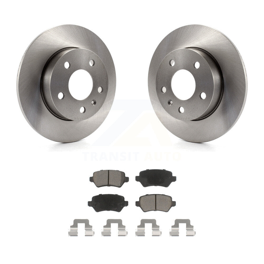 Disc Brake Rotors And Ceramic Pads Rear Kit For 2008-2009 Saturn Astra