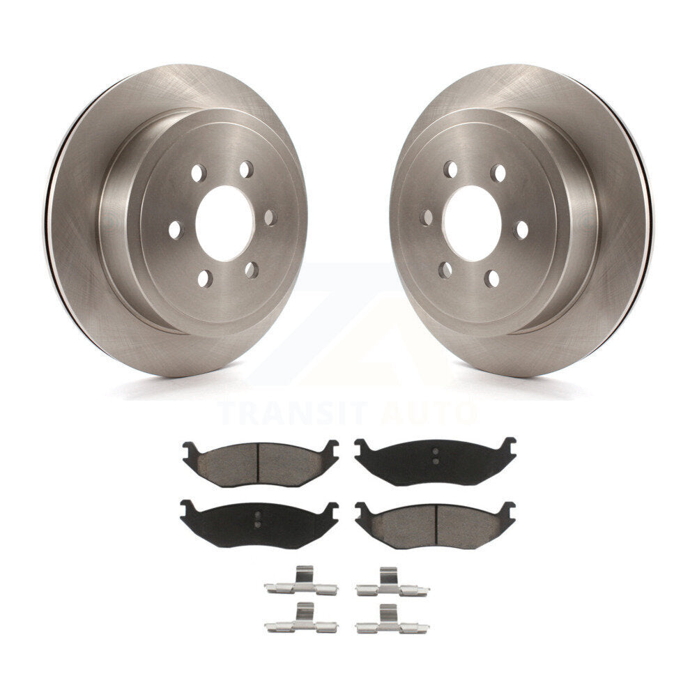 Disc Brake Rotors And Ceramic Pads Rear Kit For 2003 Dodge Durango
