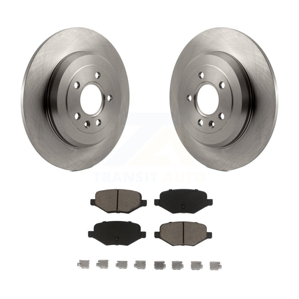 Brake Rotors Ceramic Pad Rear Kit For Ford Explorer Edge Flex Lincoln Taurus MKX