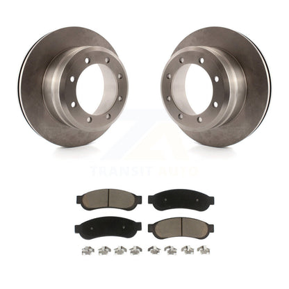 Disc Brake Rotors And Ceramic Pad Rear Kit For Ford F-350 Super Duty F-250 F-450