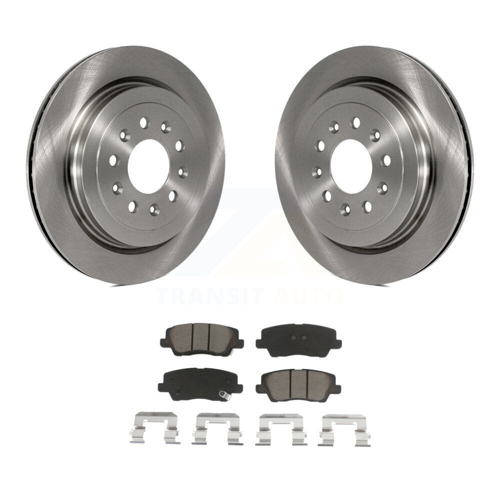 Disc Brake Rotors And Ceramic Pads Rear Kit For Cadillac ATS