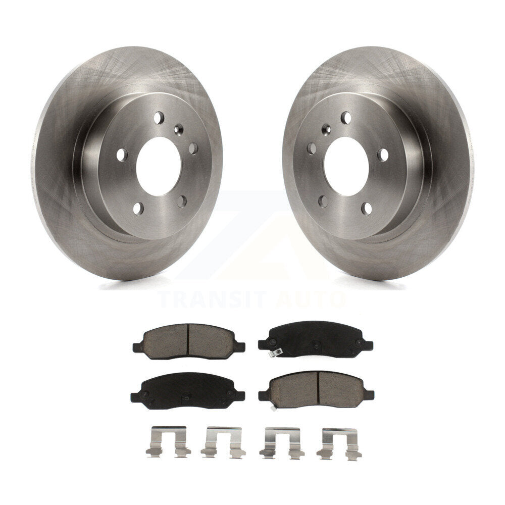 Disc Brake Rotor & Ceramic Pad Rear Kit For 2006-2011 Buick Lucerne Cadillac DTS