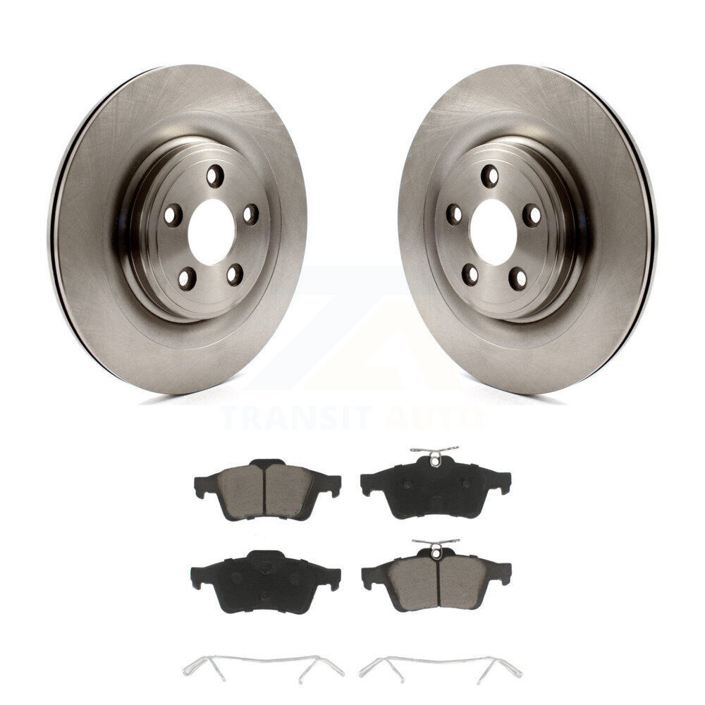 Brake Rotors Ceramic Pad Rear Kit For Jaguar XF XJ XK Vanden Plas XKR S-Type XJR