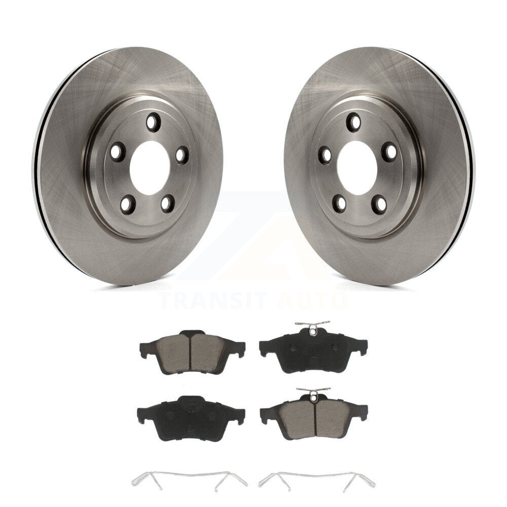Disc Brake Rotors And Ceramic Pads Rear Kit For Jaguar Vanden Plas XJ8