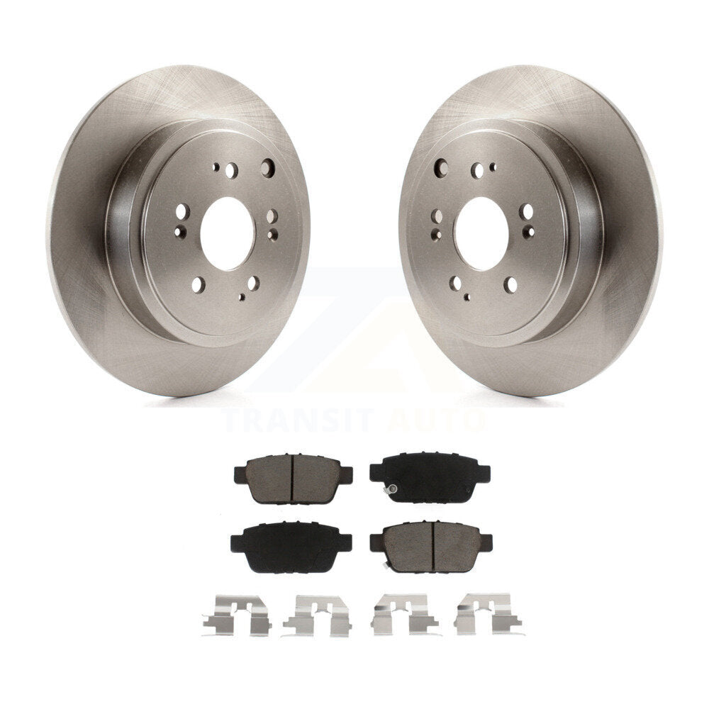 Disc Brake Rotors And Ceramic Pads Rear Kit For 2006-2014 Honda Ridgeline