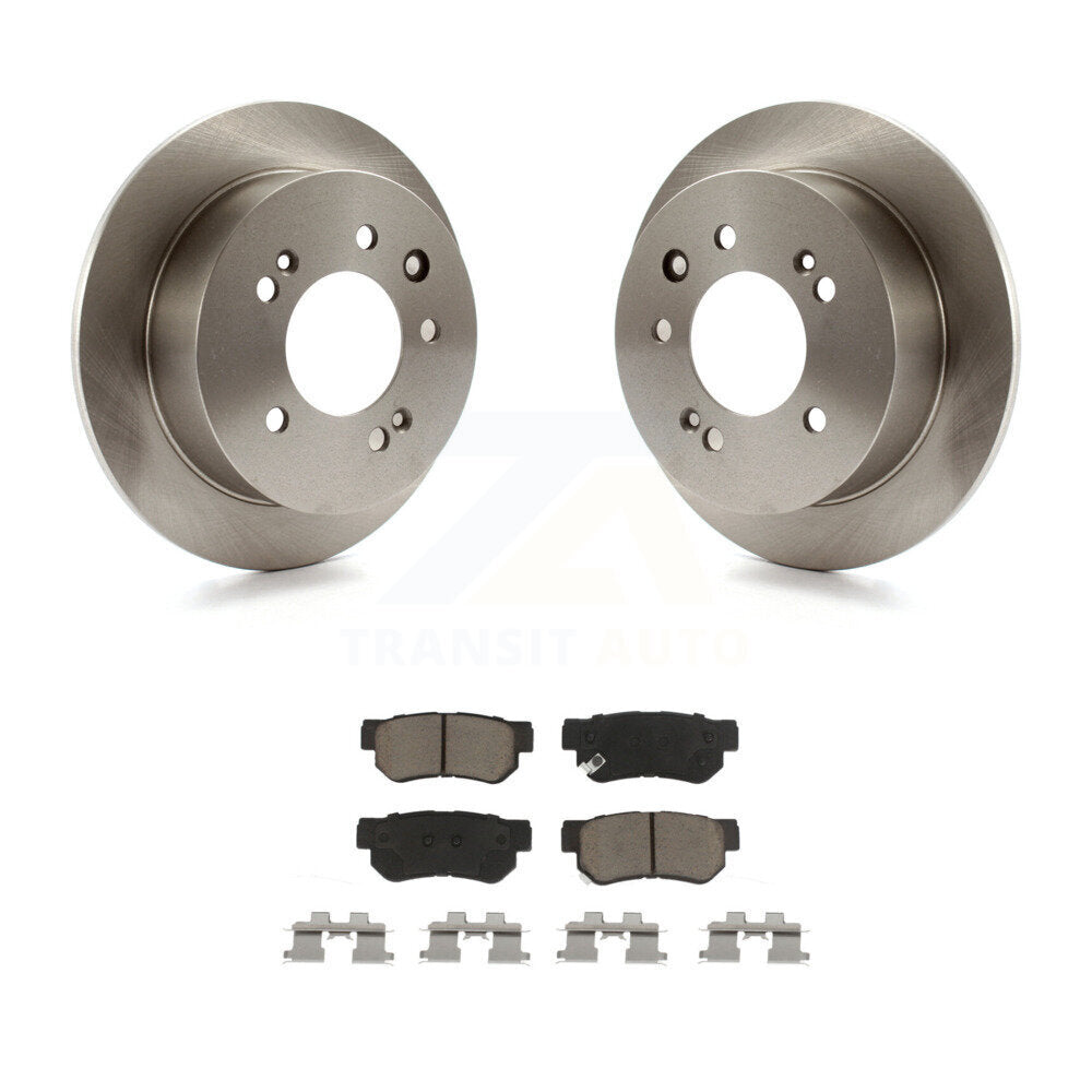 Disc Brake Rotors And Ceramic Pads Rear Kit For Hyundai Elantra