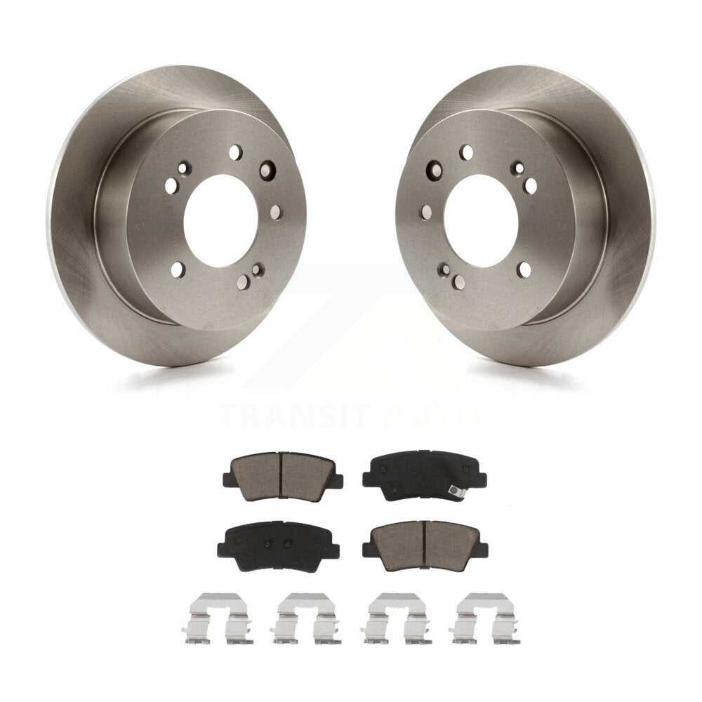 Brake Rotors & Ceramic Pad Rear Kit For 2010 Hyundai Elantra Sedan From 03 23 10